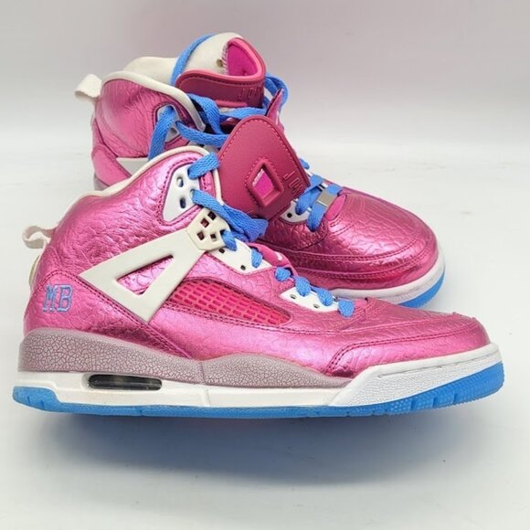 RARE Custom Nike Air Jordan Spizike ID Retro Pink Foil US 8 EU39 Mama Bear Shoes - Picture 1 of 11